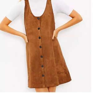 NWT Faux Suede Button Pocket Dress